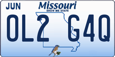 MO license plate OL2G4Q