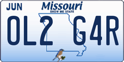 MO license plate OL2G4R