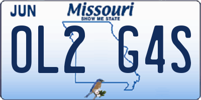 MO license plate OL2G4S