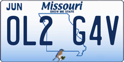 MO license plate OL2G4V