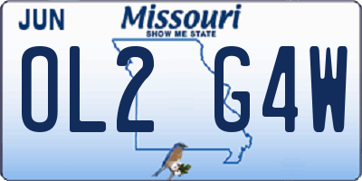 MO license plate OL2G4W