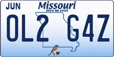 MO license plate OL2G4Z