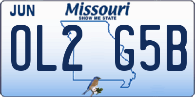 MO license plate OL2G5B