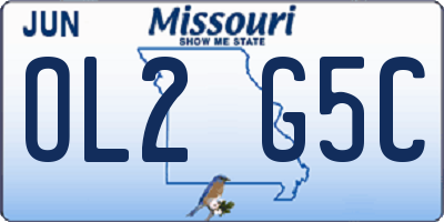 MO license plate OL2G5C