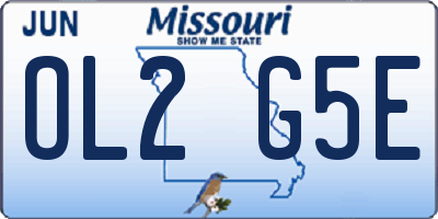 MO license plate OL2G5E