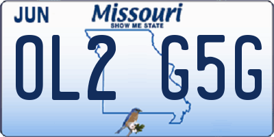 MO license plate OL2G5G