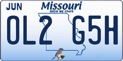 MO license plate OL2G5H