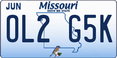 MO license plate OL2G5K