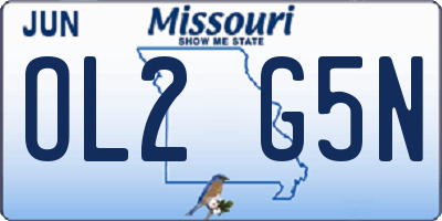MO license plate OL2G5N