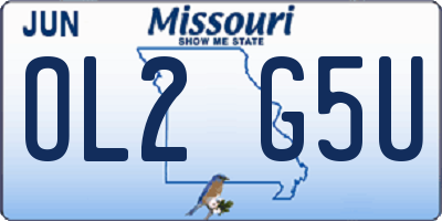 MO license plate OL2G5U