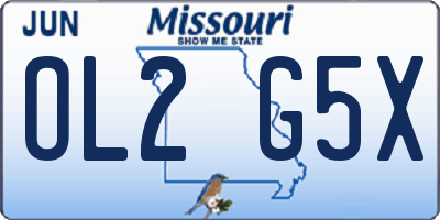 MO license plate OL2G5X