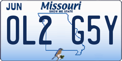 MO license plate OL2G5Y
