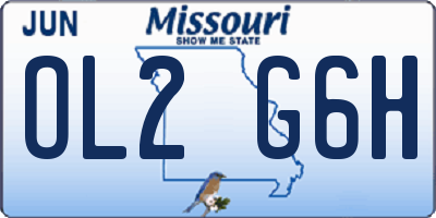 MO license plate OL2G6H
