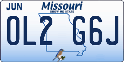 MO license plate OL2G6J