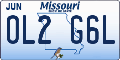 MO license plate OL2G6L