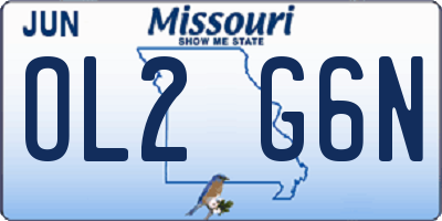 MO license plate OL2G6N