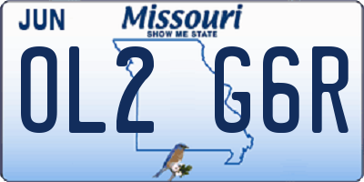 MO license plate OL2G6R