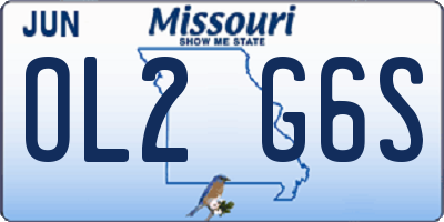 MO license plate OL2G6S