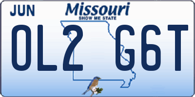 MO license plate OL2G6T