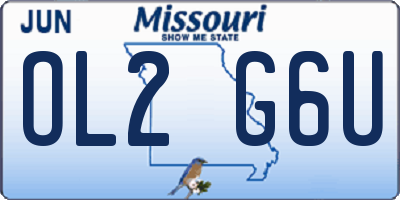 MO license plate OL2G6U