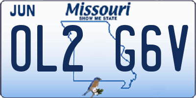 MO license plate OL2G6V