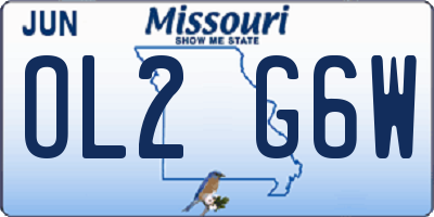 MO license plate OL2G6W