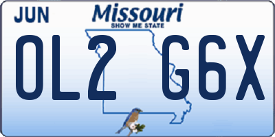 MO license plate OL2G6X