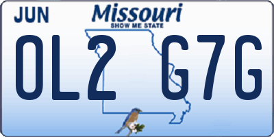 MO license plate OL2G7G