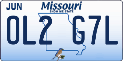 MO license plate OL2G7L