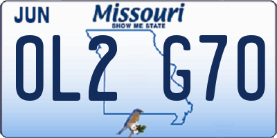 MO license plate OL2G7O