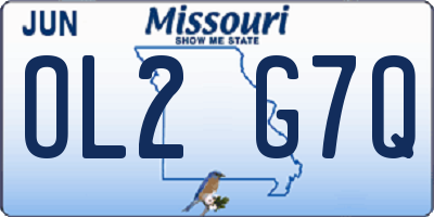 MO license plate OL2G7Q