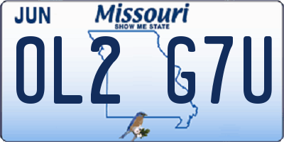 MO license plate OL2G7U