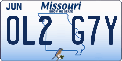 MO license plate OL2G7Y