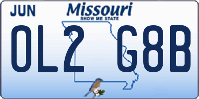 MO license plate OL2G8B