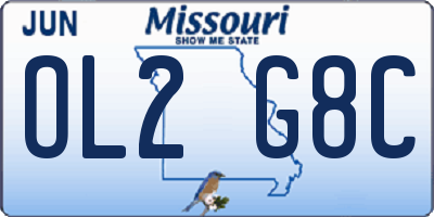 MO license plate OL2G8C