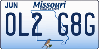 MO license plate OL2G8G