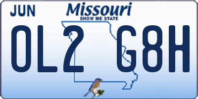 MO license plate OL2G8H