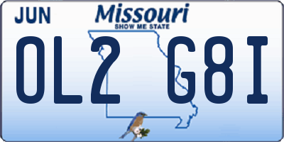 MO license plate OL2G8I