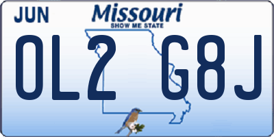 MO license plate OL2G8J