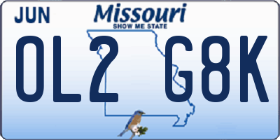 MO license plate OL2G8K