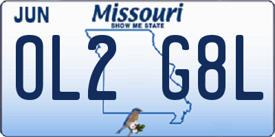 MO license plate OL2G8L