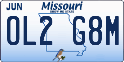 MO license plate OL2G8M