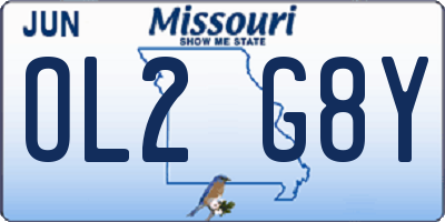 MO license plate OL2G8Y