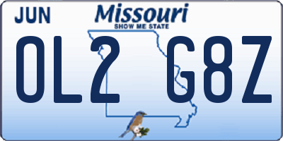 MO license plate OL2G8Z