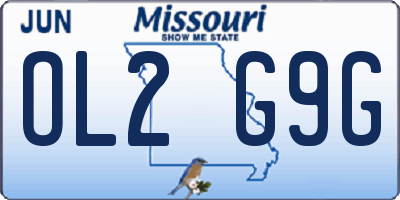 MO license plate OL2G9G
