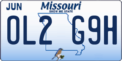 MO license plate OL2G9H