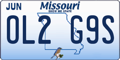 MO license plate OL2G9S
