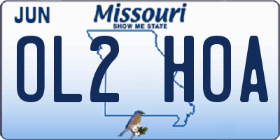 MO license plate OL2H0A