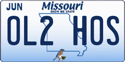 MO license plate OL2H0S