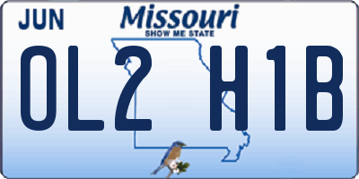 MO license plate OL2H1B